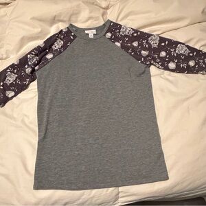 Gray and Black Kids Kermit the Frog & Ms. Piggy Shirt